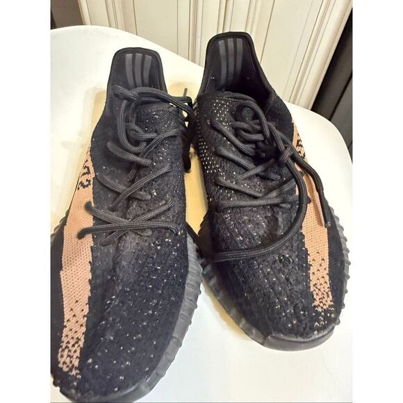 Adidas Yeezy Men\'s Boost 350 V2 Lace Up Low Top Sneaker Shoes Black Size 6 main image 4